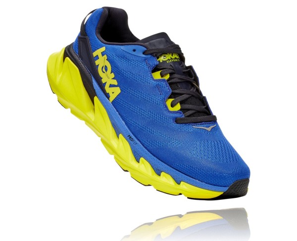 Hoka One One Elevon 2 Mens UK - Blue / Rose Road Running Shoes - HQLXO2198